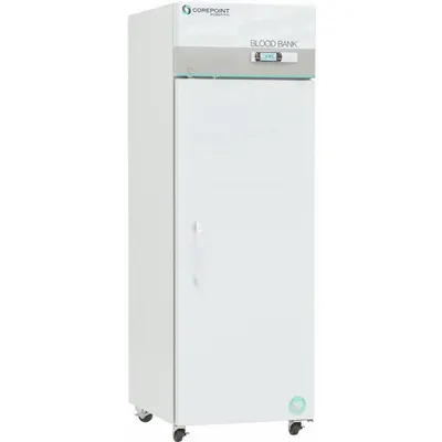 COREPOINT SCIENTIFIC Blood Bank Refrigerator: 23 cu ft, Upright, 1°C to 10°C - Blood Bank Refrigerators