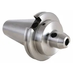 This CAT50 end mill holder from TECHNIKS features a 5/16 in capacity and 4 in projection. Designed for use in CNC machining centers, it provides secure clamping of end mills during milling operations. The coolant through-spindle capability delivers coolant directly to the cutting edge for improved chip evacuation and tool life.