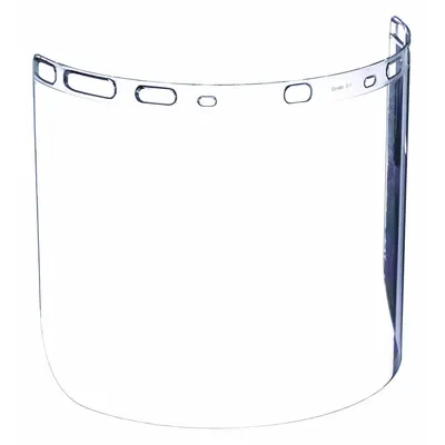 CONDOR Face Shield Visor: 15 1/2 in Overall Wd, 9 in Overall Ht, Clear, Uncoated - General Purpose Replacement Visors