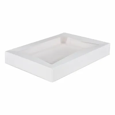 OEM Disposable Carry-Out Food Container: 2 1/4 in Ht - Window Paper Containers