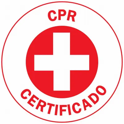BRADY Hard Hat Label: CPR Certificado, 2 in Dia, English, Non-Reflective, 4 Labels - Safety
