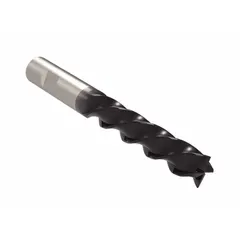 Carbide square end mill with AlTiN coating, 4 flutes, 1" mill diameter, 2" length of cut, and 5" overall length. Designed for fast cutting of steel and cast iron in milling operations.