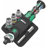WERA Compact Ratchet: Hex/Phillips/Pozidriv/Torx Tip, 4 Tips, 140 mm Overall Lg, Magnetic, Zyklop (MPN 05004281001)