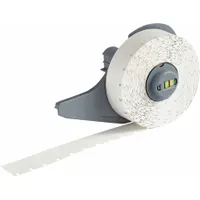 Continuous Label Stock: 15/32 in, 15/32 in x 50 ft, Polypropylene, White (MPN M7C-475-412)