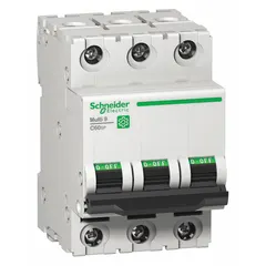 3-pole supplementary protector with B-Curve trip characteristic, rated 32 A, 240/415/440 V AC, 14 kA interrupting capacity at 240 V AC. Screw clamp terminals. UL1077 recognized for branch circuit and equipment protection in industrial control panels, HVAC, and machinery.