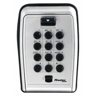 MASTER LOCK Lock Box: Mechanical Combo Lock, 5 Key Capacity, 4 5/8 in Outside Ht, Metal - Surface-Mount Lockboxes