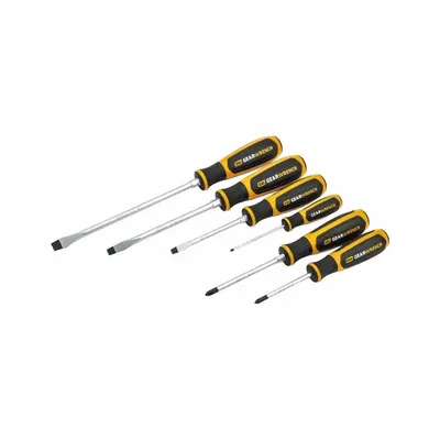 GEARWRENCH Screwdriver Sets: 1-10 Pieces, 6 Pieces, Phillips/Slotted Tip, 8 1/4 in Overall Lg - General Purpose Screwdriver Sets