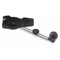 Circle cutting attachment for cut-out tools. Includes a tool holder with cutting guide for cutting circles from 4 to 12 inches in diameter. Used for creating circular openings in materials such as drywall, paneling, and flooring