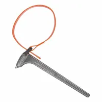 Strap wrench with an 18-inch aluminum handle and a 1-3/4 inch wide nylon strap. Designed for gripping and turning cylindrical objects up to 8 inches in outside diameter without marring surfaces. Suitable for plumbing, automotive, and industrial maintenance tasks