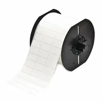 Wraparound Label: 1/2 in x 1 in, Vinyl, Black on White, For 20 AWG to 8 AWG Wire Gauge (MPN B33-5-498)
