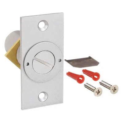 KABA ILCO Dust-Proof Strike Plate, Brass, 2 15/16 in Lg, 1 3/8 in Wd, DPS-AL - Dust-Proof Strike Plates