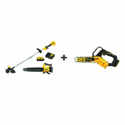 DEWALT Combo Kit: 20V MAX*, Chainsaw, 125 mph Blower Max Air Speed, 450 cfm Blower Air Flow - Outdoor Equipment Combination Kits