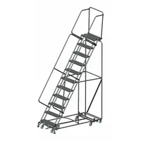 BALLYMORE Rolling Ladder: 9.2 ft Platform Ht, Unassembled, Steel, Wt-Actuated Step Lock, Perforated (MPN WA-AD-113214P)