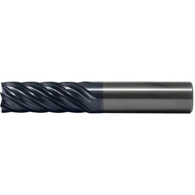 CLEVELAND Square End Mill: Carbide, AP/MAX Coated, 7 Flute, 1/2" Mill Dia, 1-1/4" LOC - Fast-Cutting Carbide Square End Mills for Stainless Steel & Super Alloys