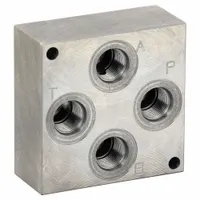 PARKER Subplate Bottom Port: 5,000 psi Max Pressure, D03 NFPA Size, Ductile Iron, 3.5 in Overall Ht (MPN SPD24SS35)
