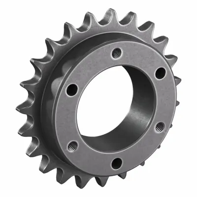 TSUBAKI Sprocket: For 40 Chain, 23 Teeth, 3.672 in Pitch Dia, 3.94 in Outside Dia - Size 40 Bushed-Bore Roller Chain Sprockets