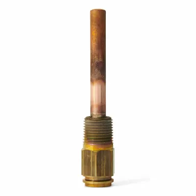 HONEYWELL HOME Immersion Well: Mounting Flange, Copper, Copper - HVAC Thermowells