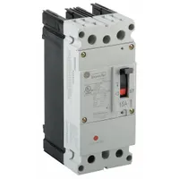 The GE FBH26TE060R is a 60 A FB-Frame molded case circuit breaker from the FBH Series. It provides overcurrent protection with a maximum AIR rating of 200kA at 240V AC, a fixed instantaneous trip, and lug terminal connections. Suitable for use in industrial power distribution systems where high fault currents are present