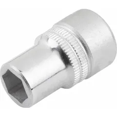 This 1/2" drive metric socket features a 16 mm hex size and is constructed from chrome-plated steel. It is RoHS compliant. Typical applications include fastening and loosening hex-headed fasteners in industrial environments where corrosion resistance and cleanability are required.