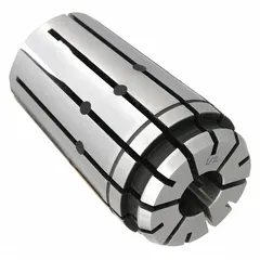 Sealed coolant collet for TG100 collet chucks, accepting 13/32 in tool shank diameter. Designed for high-pressure coolant delivery in CNC machining to improve chip evacuation and reduce heat at the cutting edge.