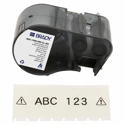 BRADY M5C-1500-595-CL-BK Thermal Transfer Continuous Label Roll Cartridge - Brady Thermal Transfer Continuous Label Roll Cartridges