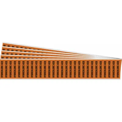 BRADY Pipe Marker: Hydrochloric Acid, Orange, Black, Fits 3/4 in and Smaller Pipe O.D. - Hydrochloric Acid Adhesive Pipe Markers