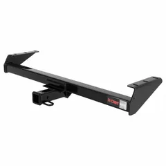 Class III trailer hitch designed for the Suzuki Equator. Constructed from powder-coated carbon steel for corrosion resistance. Provides a 5,000 lb gross trailer weight capacity and 5,000 lb gross vehicle weight capacity. Requires no drilling for installation.