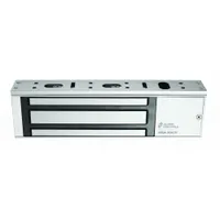 This single-door magnetic lock from ALARM CONTROLS features an aluminum housing and measures 10 1/2 inches in length, 1 1/2 inches in width, and 2 7/8 inches in height. It provides instantaneous release upon signal interruption, making it suitable for securing access points in commercial and industrial facilities such as office buildings and warehouses