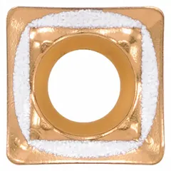 Indexable drill insert for drilling and boring operations in machining. Designed for use with indexable drill bodies to cut steel, stainless steel, and cast iron. Part number SCMT110406SMECA520D.