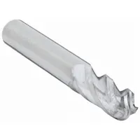 General purpose carbide ball end mill with 12 mm diameter, 4 flutes, 25 mm length of cut, and 76 mm overall length. Used for 3D contouring, slotting, and profiling in machining operations on ferrous and non-ferrous materials