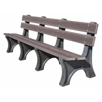 ULTRASITE Outdoor Bench: Colonial, 96 in Overall Lg, 33 1/2 in Overall Ht, Gray, Black (MPN PB 8GRACOLE)