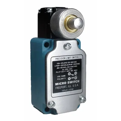 Honeywell Non Plug-In Limit Switch: Plunger Actuator, Metallic, Plunger, 9 lbf Op Force - Max - Side-Mount Plunger Limit Switches