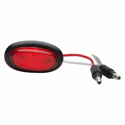 GROTE Clearance Marker Lamp: Clearance Light, LED, Oval, Red, Grommet - Clearance Lights