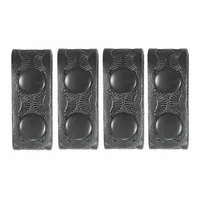 HEROS PRIDE Belt Keeper: Universal, Basketweave Synthetic Leather, 7/8 in Wd, Black, 4 PK (MPN 1496WB)
