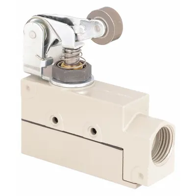 OMRON Roller Lever Plunger Limit Switch: Roller Arm Plunger, Metallic, Momentary - Top-Mount Roller-Plunger Limit Switches with Lever Arms