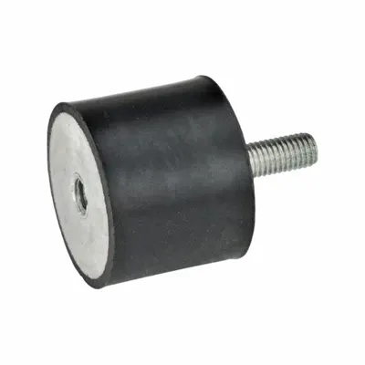 JW WINCO Male x Female Vibration-Isolating Mount, M4 Thread, Natural Rubber - Male x Female Vibration-Isolating Mounts