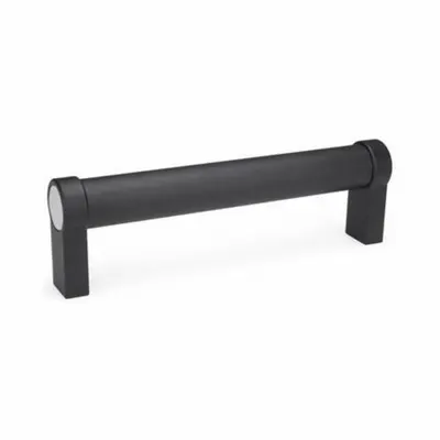 JW WINCO Pull Handle: Threaded Holes, Rear-Mount, 13.78 in Mounting Hole Center to Center - Load-Rated Straight-Leg Tubular Pull Handles