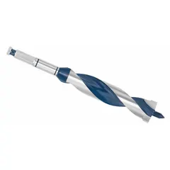 Hybrid utility drill bit with a 7/8 in diameter, 0.8 decimal equivalent, and 4 in flute length. Features a hex shank for use in impact drivers. Suitable for drilling in masonry, tile, and wood.