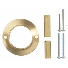Replacement kit for toilet installations, providing components to set the rough-in depth. Used in plumbing applications for proper alignment and fit during new construction or retrofit projects.