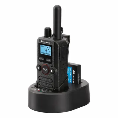 MIDLAND Handheld Two Way Radio: BizTalk BR Series, UHF, Analog, 1 W, 4 Channels - UHF Business Radios