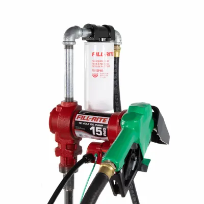 FILL-RITE Electric Drum Pump: 12 V DC, 1/4 hp HP, 15 gpm Max. Flow Rate - Bung-Mount DC-Powered Fuel Transfer Pumps