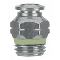 AIGNEP USA Push-Fit Tee Fitting: 10 mm OD x 10 mm OD x 3/8 in Pipe Size, Stainless Steel, Silver (MPN 60211X-10-3/8)