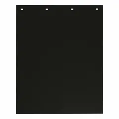 These composite truck mud flaps are designed for rear vehicle location to reduce spray and debris from tires. Each flap measures 30 inches in height and 24 inches in width, with a 1/4 inch thickness. The black composite material resists cracking and corrosion. Sold as a pair.