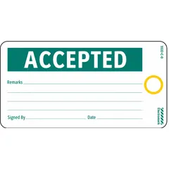 White cardstock safety tag, rectangular shape, 2 7/8 inches wide by 5 3/4 inches high. Designed for indoor use, printed in English. Supplied in a pack of 25. Suitable for identification and labeling in industrial environments.