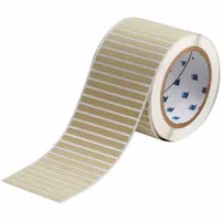 Pre-Cut Label Stock Roll: 1/4 in x 3 in, 1/4 in, Polyimide, Permanent Adhesive, Yellow (Matte) (MPN THT-16-724-2.5)