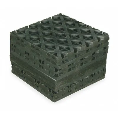 AIRLOC Vibration Isolator Pad: Neoprene, Smooth Pad Top, 2 in Lg, 2 in Wd, 11/16 in Ht - Vibration-Isolating Pads & Sheets