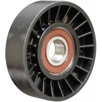 DAYCO Idler Pulley: Idler Pulley, 89037, Serpentine, Flat, Flangeless Flange, Light Duty, Polymer