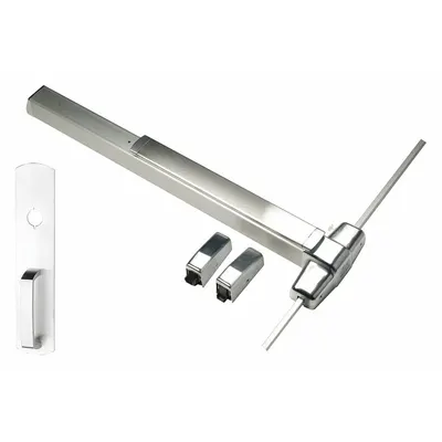 VON DUPRIN Surface Vertical Rod: 3 ft Max Door Wd - Surface Vertical Rod Push Bars