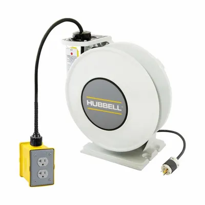 HUBBELL WIRING DEVICE-KELLEMS Self-Retracting Cord Reel - Self-Retracting Cord Reels