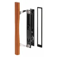 This recessed handle lock is designed for sliding doors, offering a flush-mounted locking solution that saves space. The lock measures 10 inches in height and 2 inches in width. It is commonly used in industrial and commercial applications where a secure, low-profile lock is required.